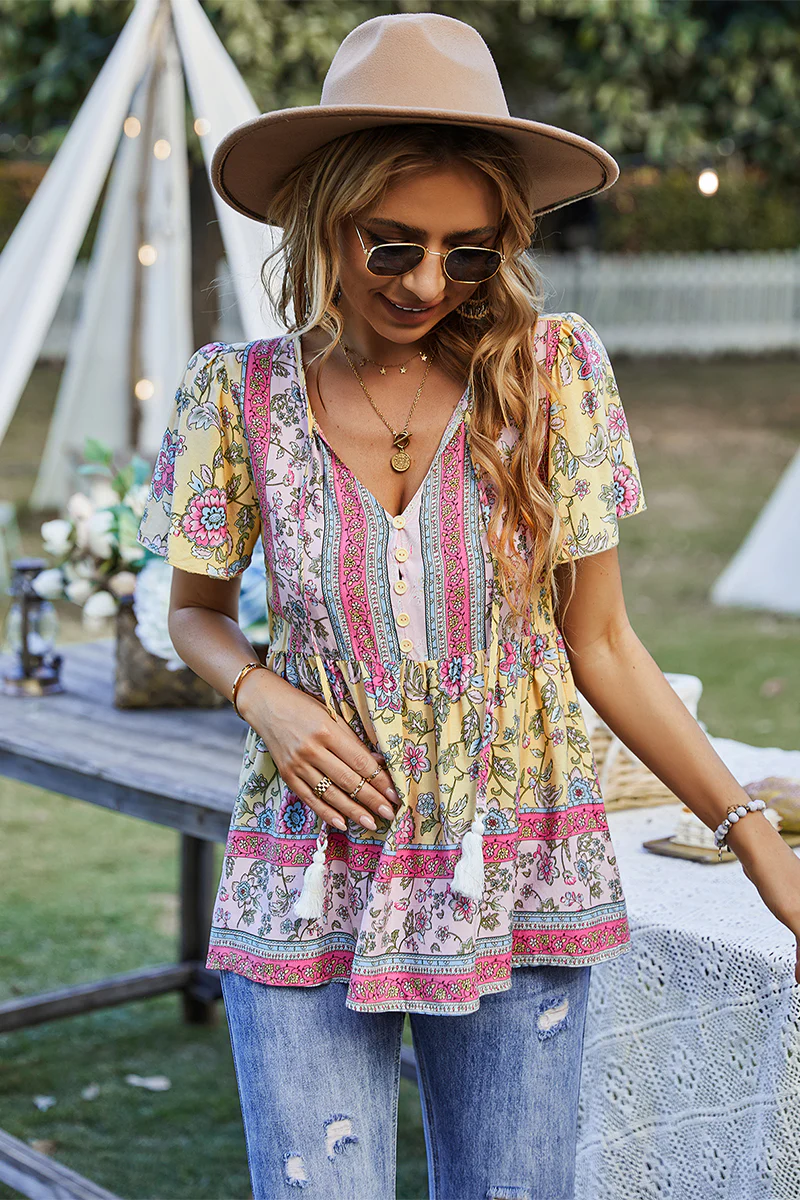 JEN BOHO TOP - YELLOW - Image 3