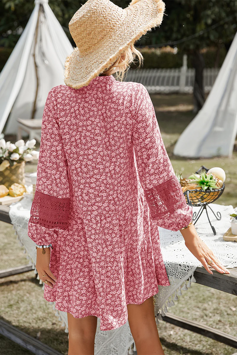 JHIA Daisy Print Mini Dress - Pink - Image 6
