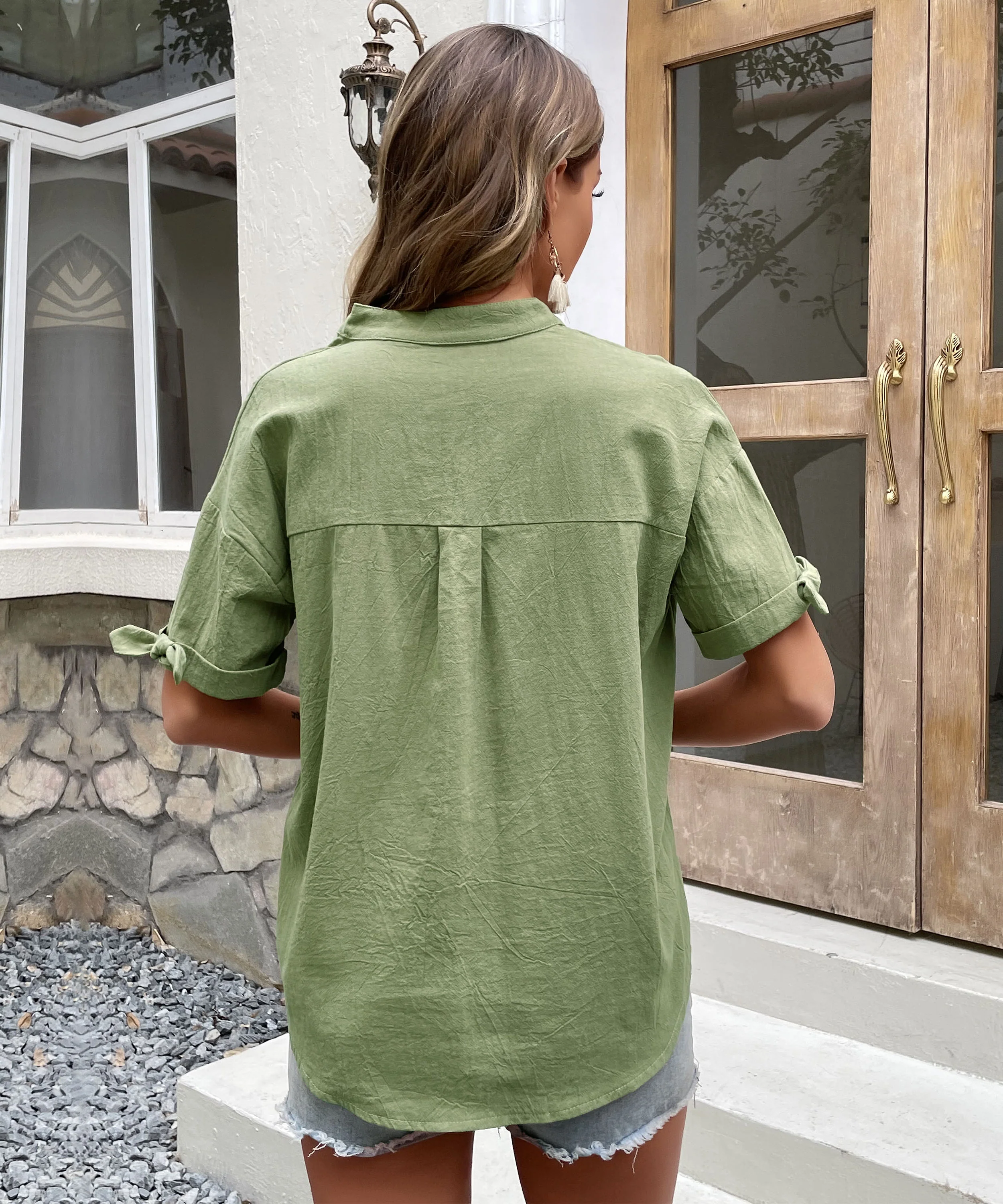 KAINA SHIRT TOP - SAGE - Image 3