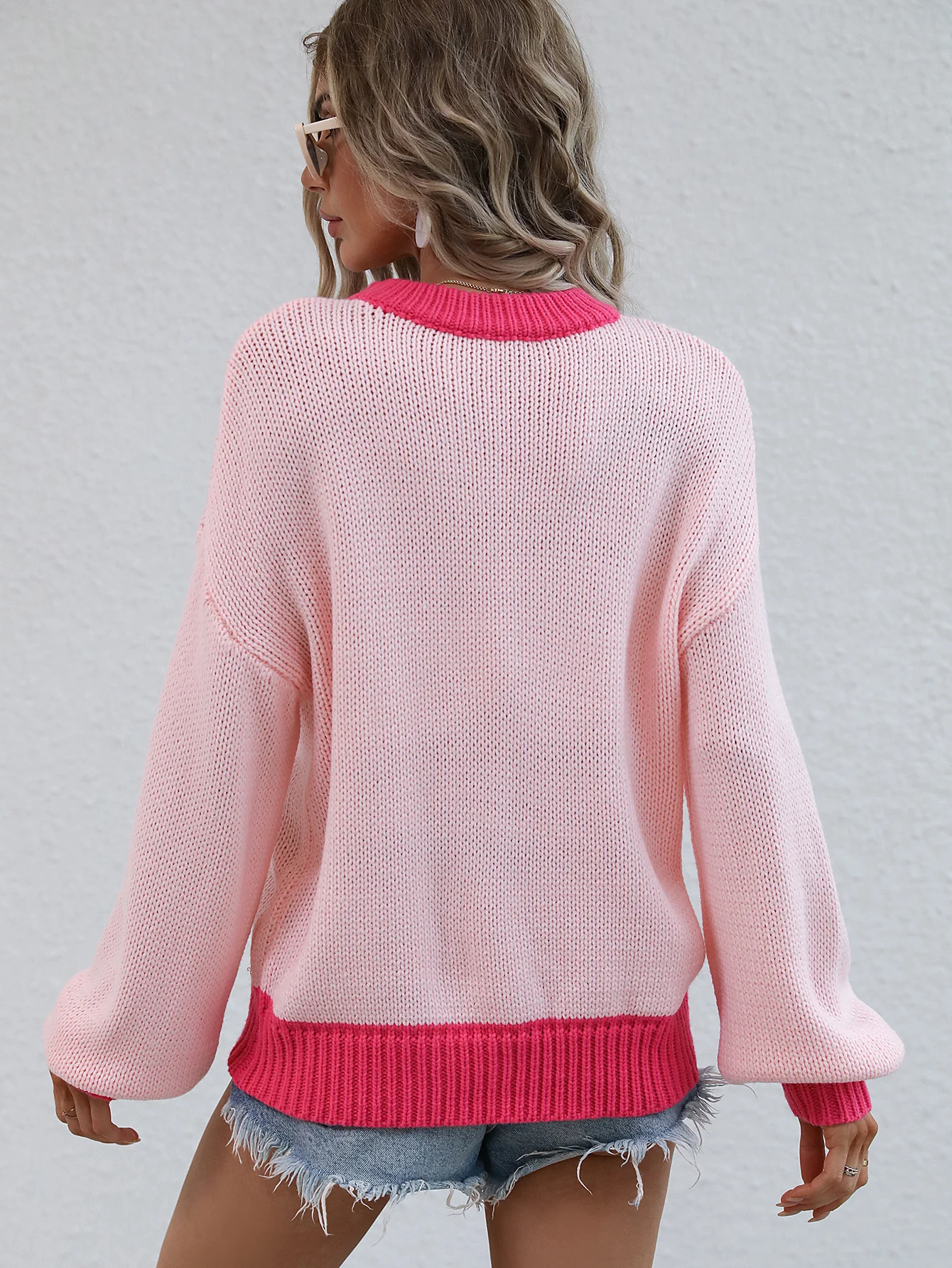 KASMERE KNIT SWEATER - BABY PINK - Image 3