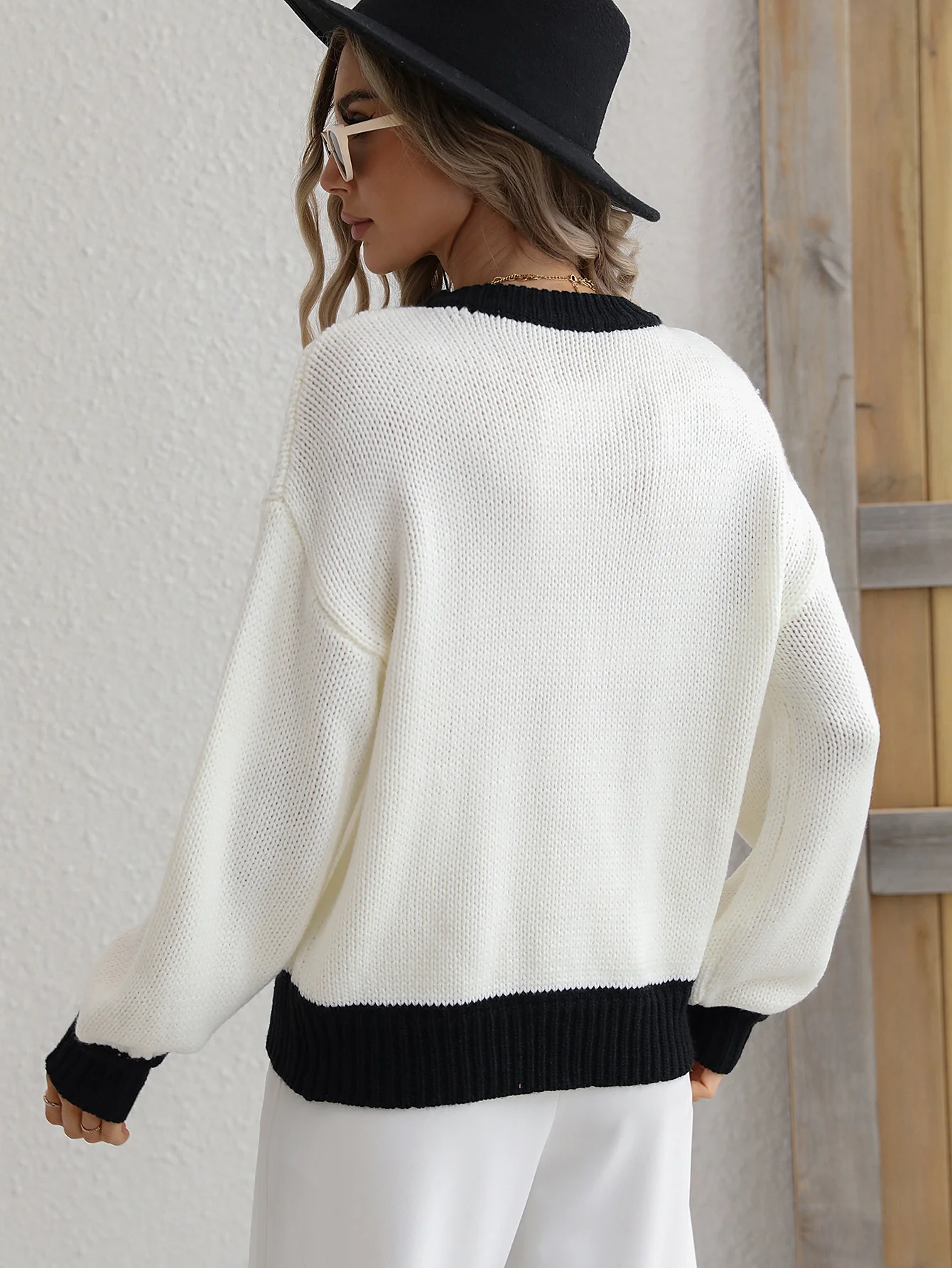 KASMERE KNIT SWEATER - CREAM - Image 3
