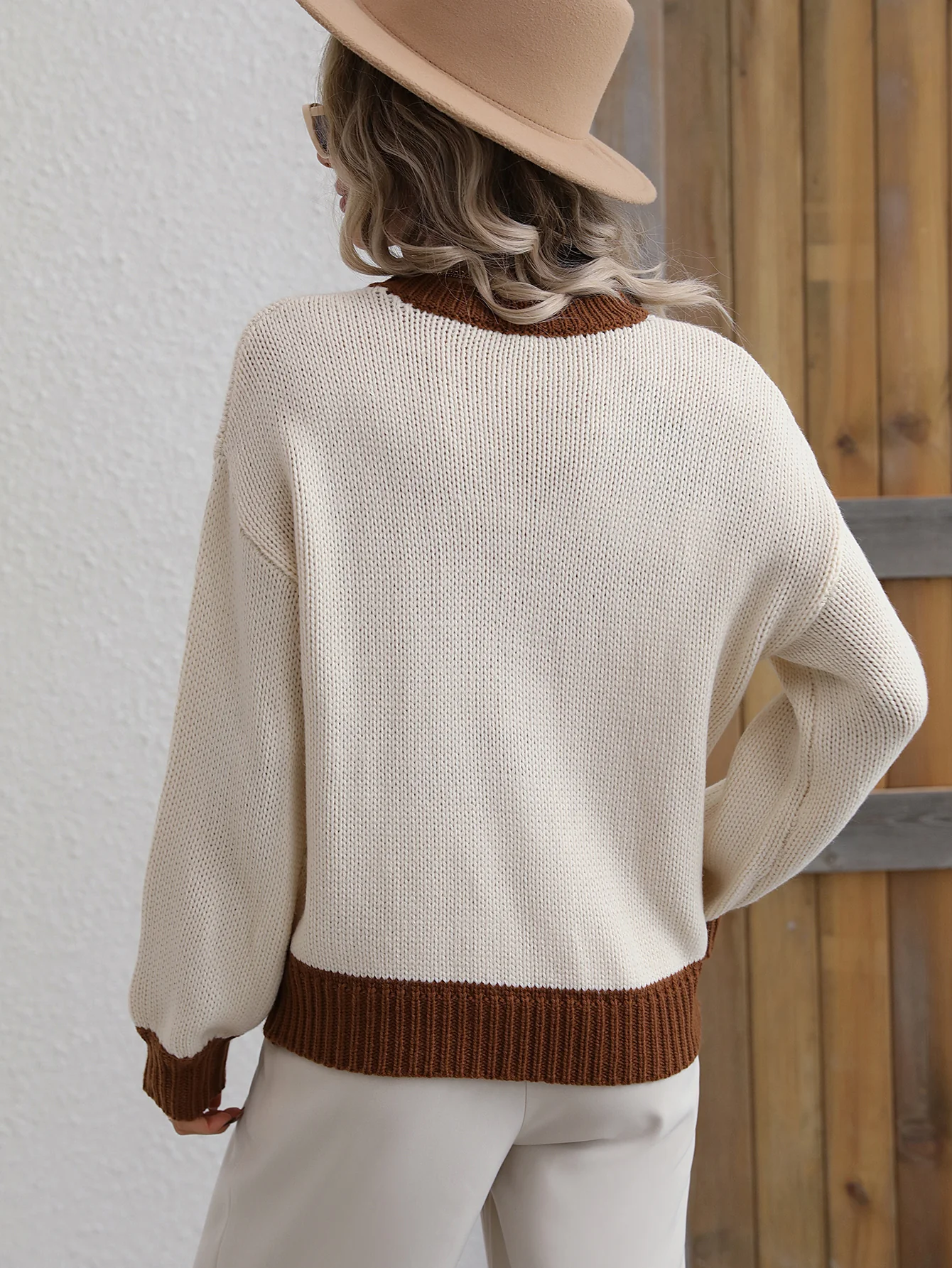 KASMERE KNIT SWEATER - BROWN - Image 3