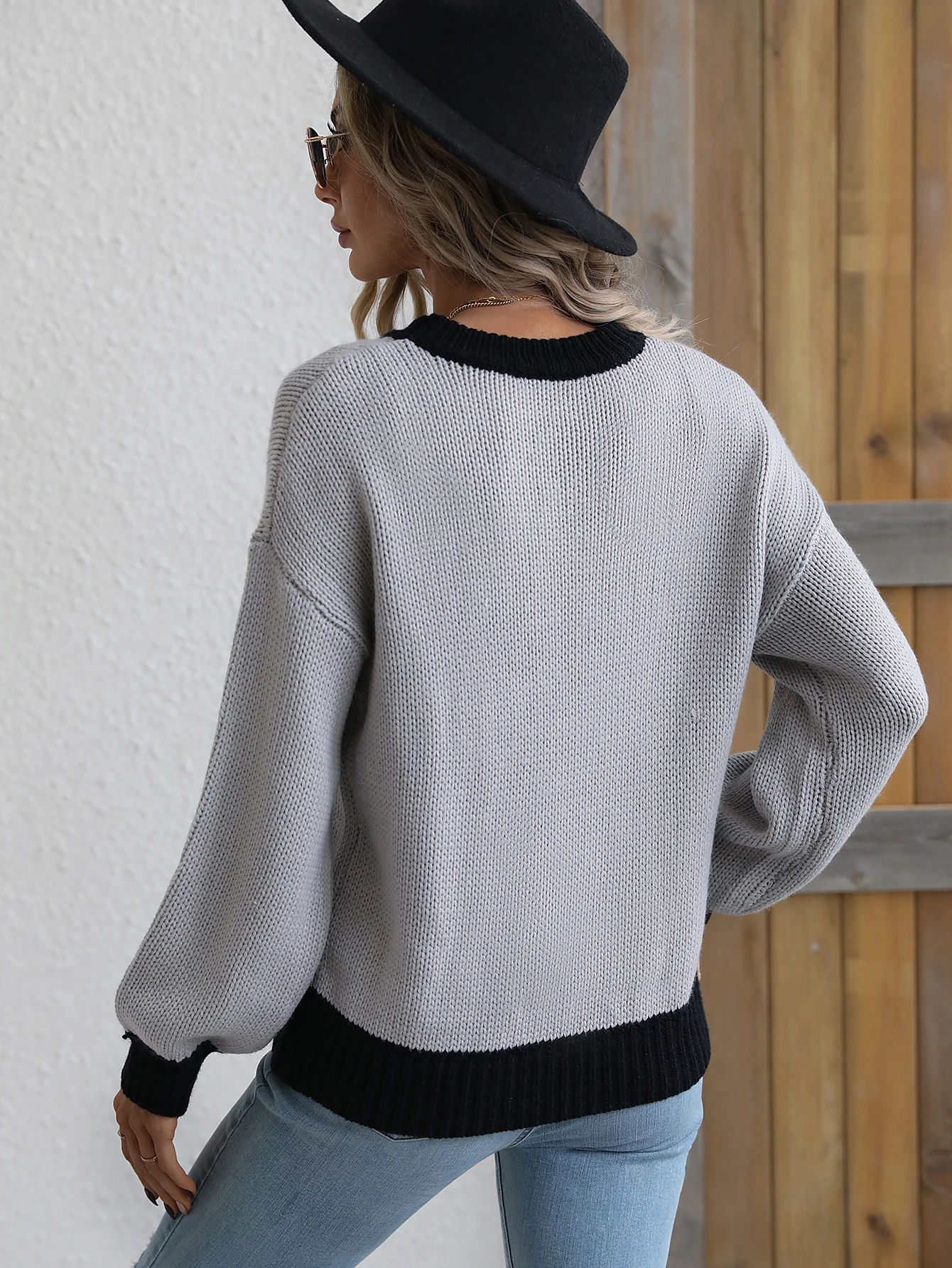 KASMERE KNIT SWEATER - GREY - Image 3