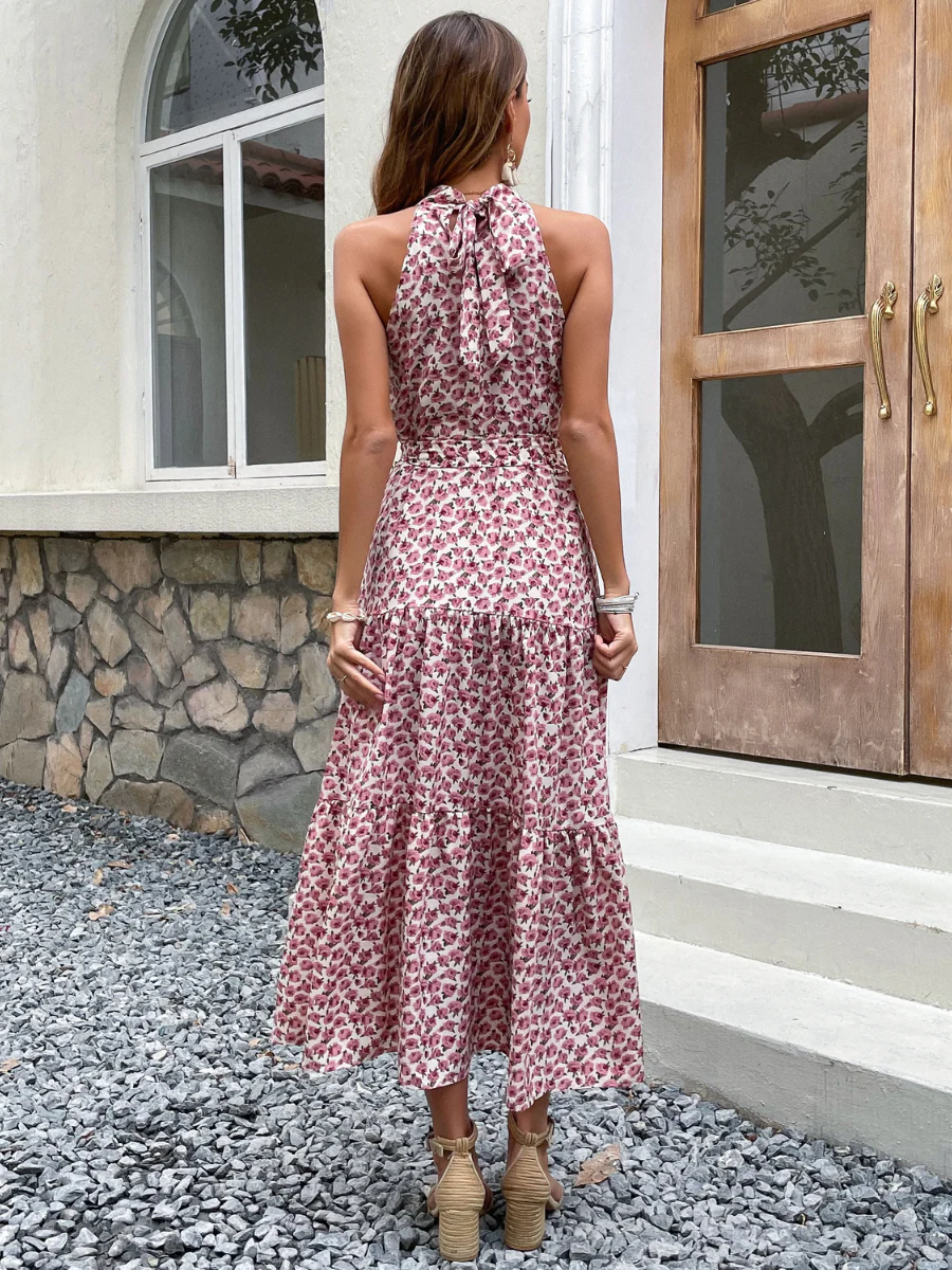 KOBI MIDI DRESS - PINK FLORAL - Image 3