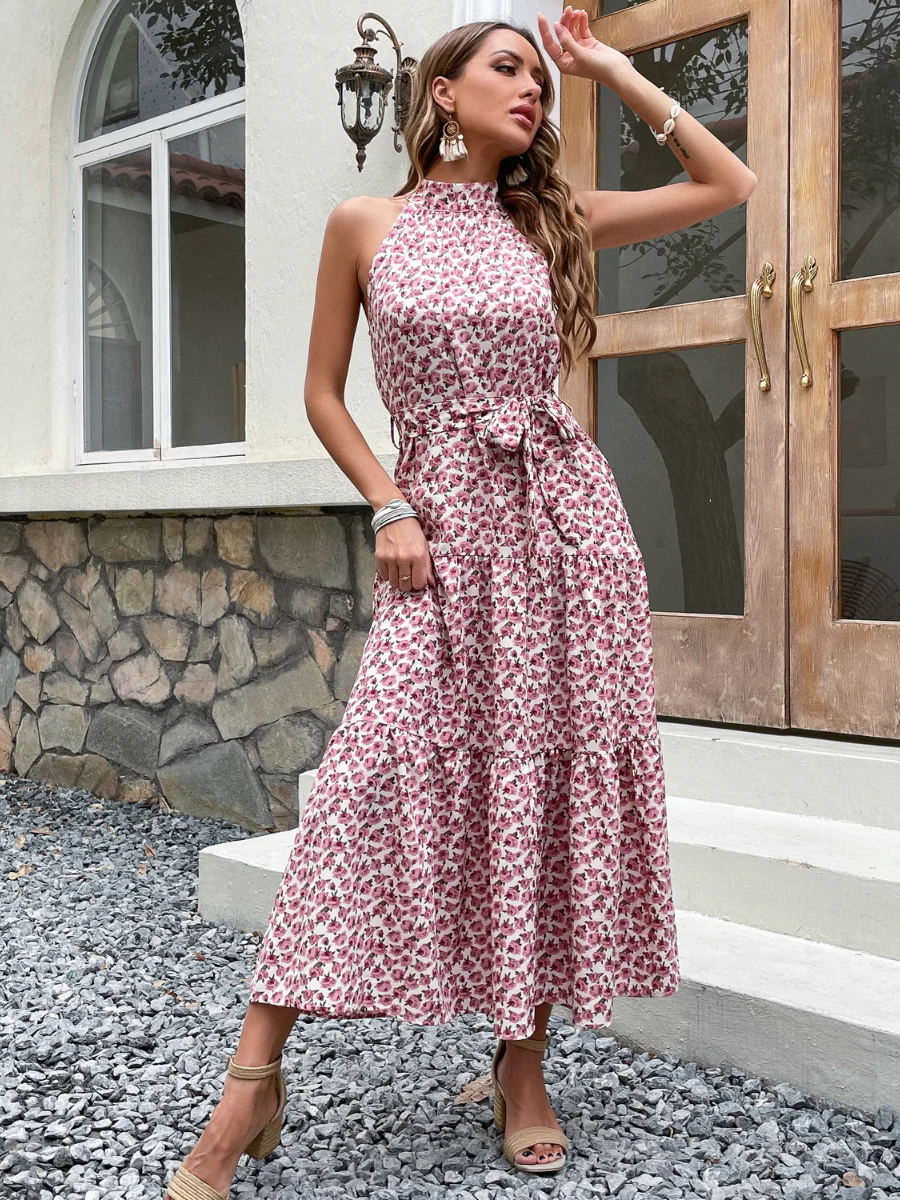 KOBI MIDI DRESS - PINK FLORAL - Image 5