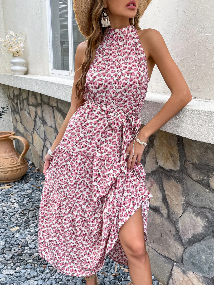 KOBI MIDI DRESS - PINK FLORAL - Image 6