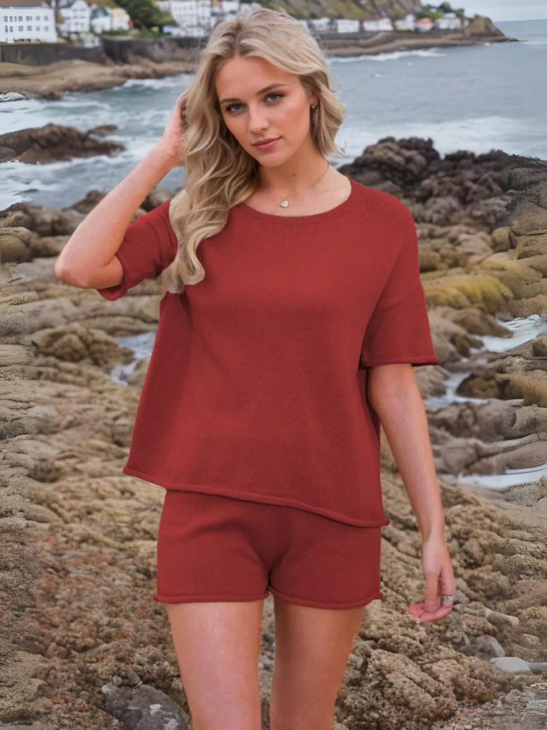 Laguna Relaxed Knit Matching Set - Image 11
