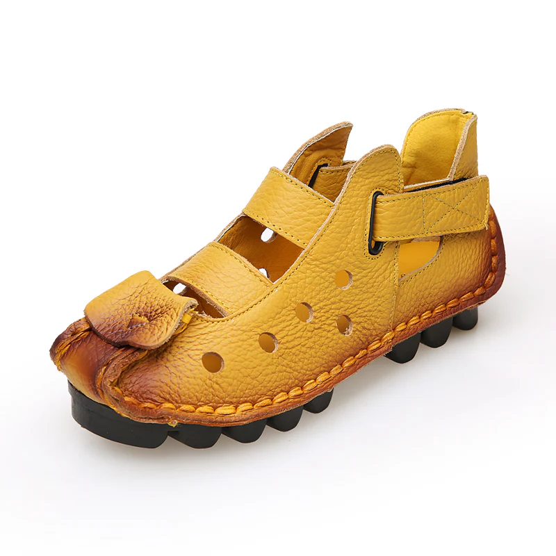Rumour Has It | Leather Strappy Agape Cut Out Deco Sandals - Image 13