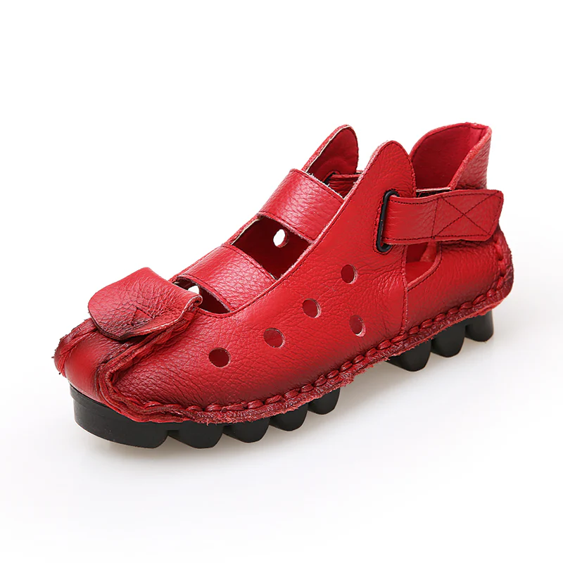 Rumour Has It | Leather Strappy Agape Cut Out Deco Sandals - Image 3