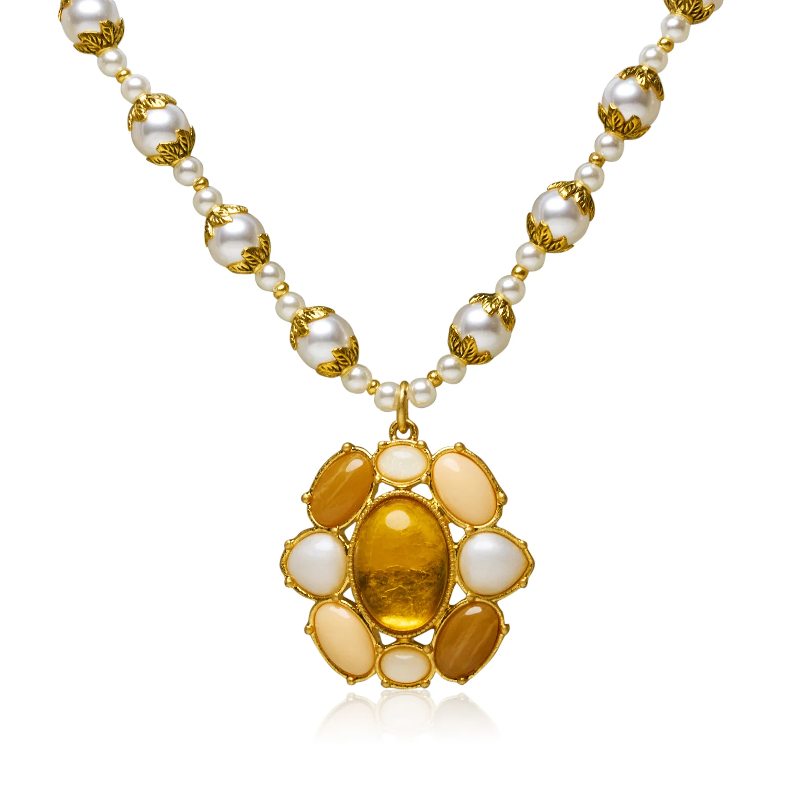 Love Instinct Pearl Gemstone Pendant Necklace - Image 10
