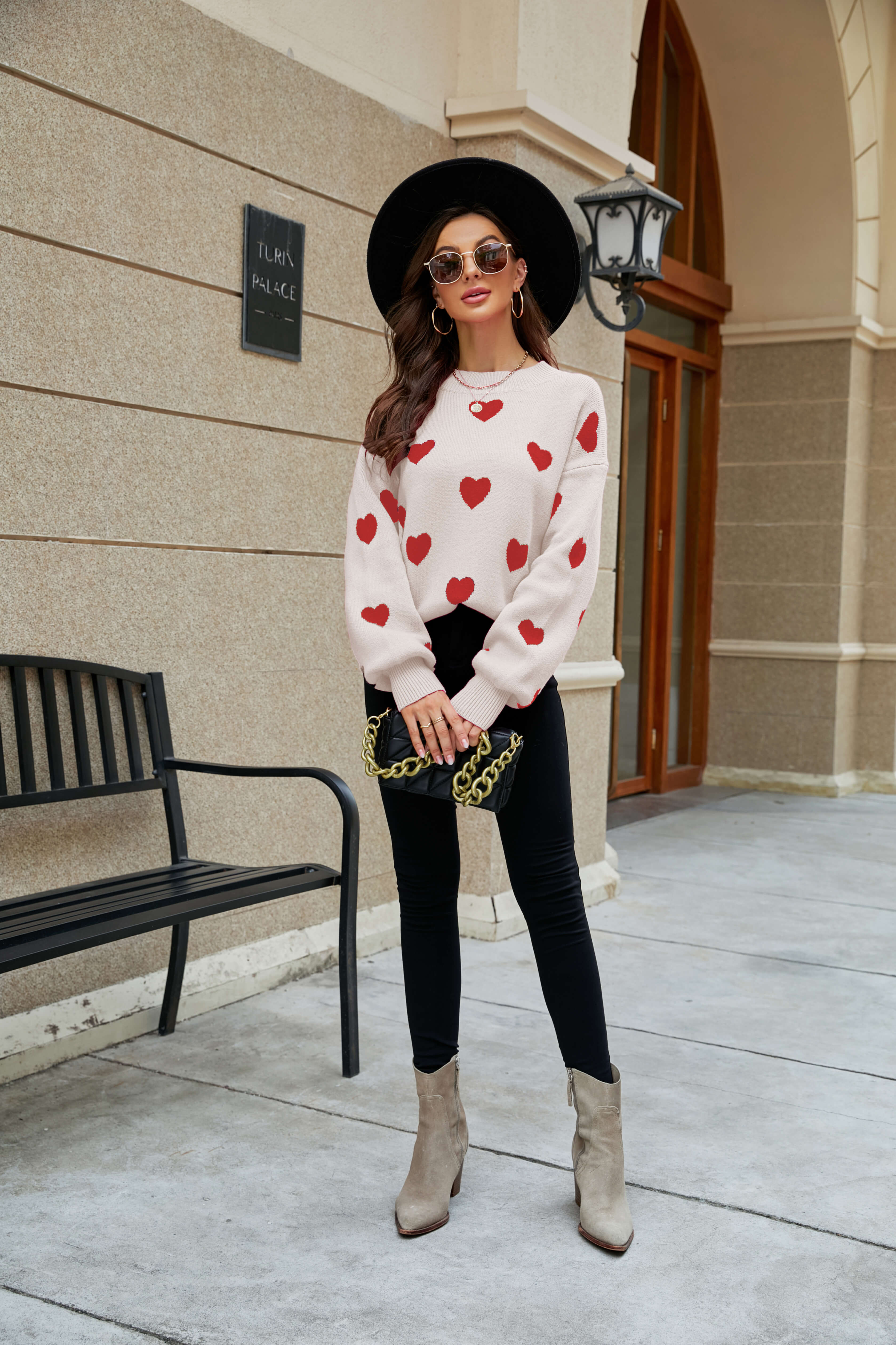 Love Letter Oversized Heart Knit Sweater - Image 12