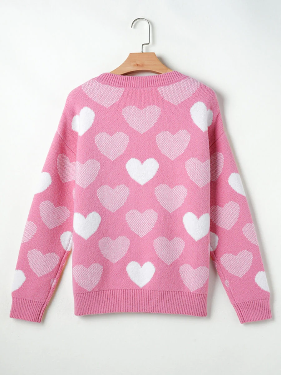 Love Letter Oversized Heart Pearl Sweater - Image 7