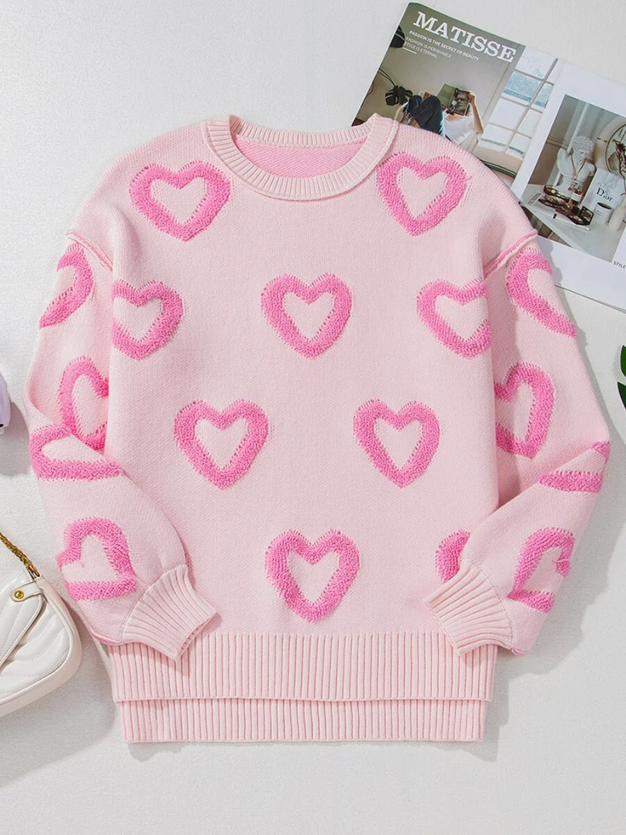 Lover's Lane Heart Embroidered Sweater - Image 5