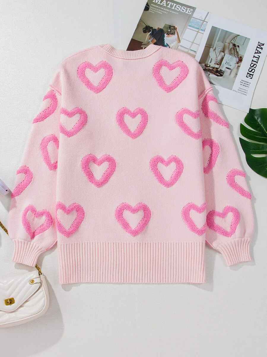 Lover's Lane Heart Embroidered Sweater - Image 6