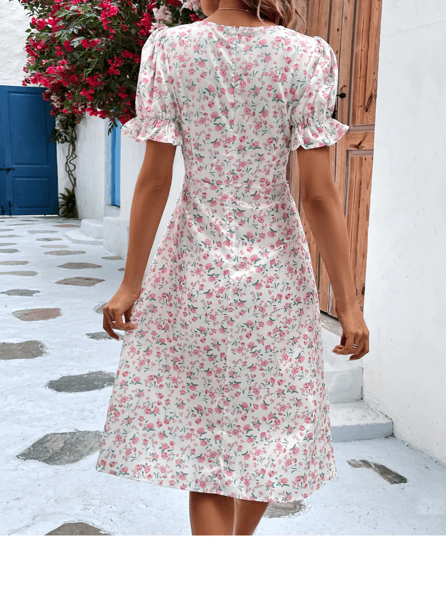 Lucianna Floral Babydoll Mini Dress - Image 6