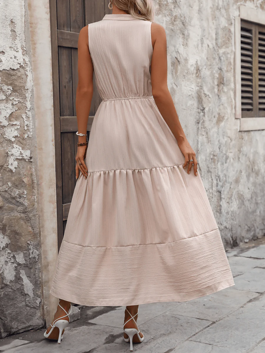 Lunch Date Sleeveless Tired Midi Dress - Image 4