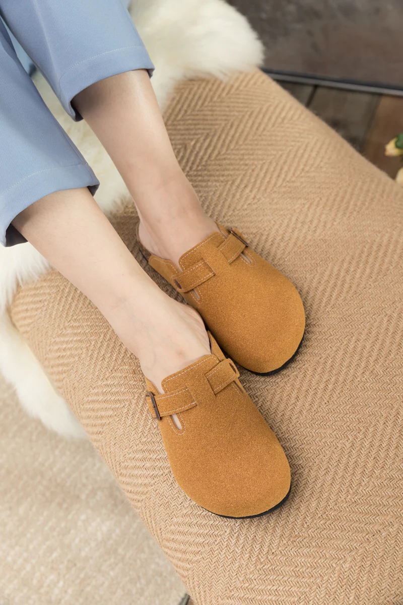 Maibulun | Buckle Suede Classic Clogs - Ginger - Image 7