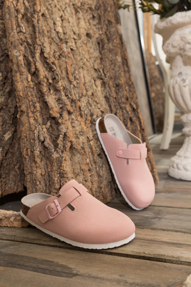 Maibulun | Buckle Suede Classic Clogs - Pink - Image 10