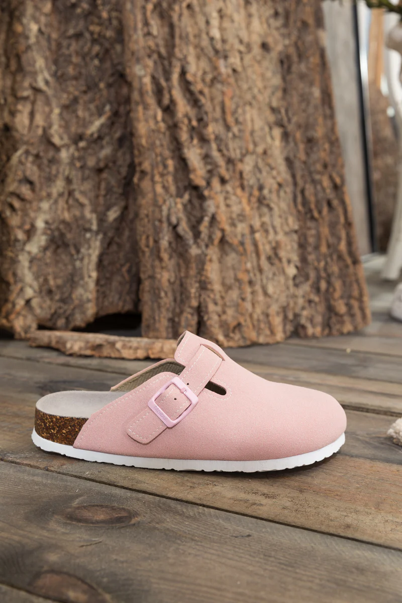 Maibulun | Buckle Suede Classic Clogs - Pink - Image 7