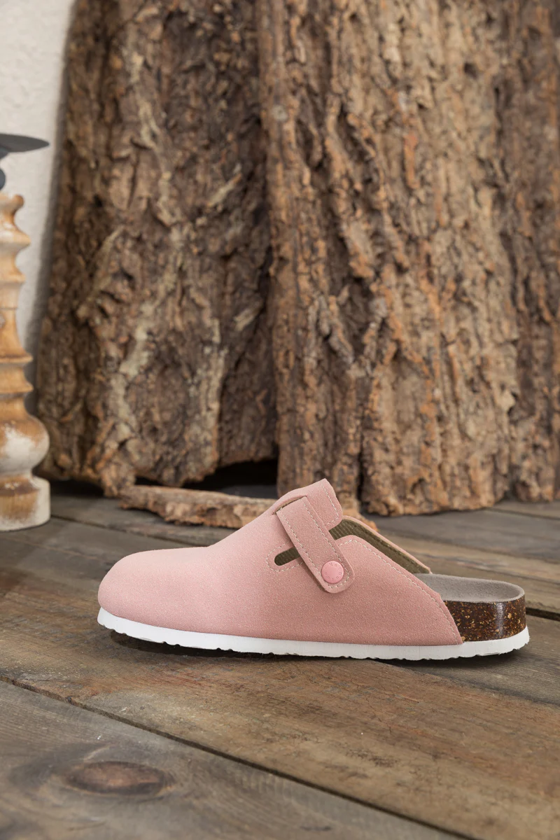 Maibulun | Buckle Suede Classic Clogs - Pink - Image 8