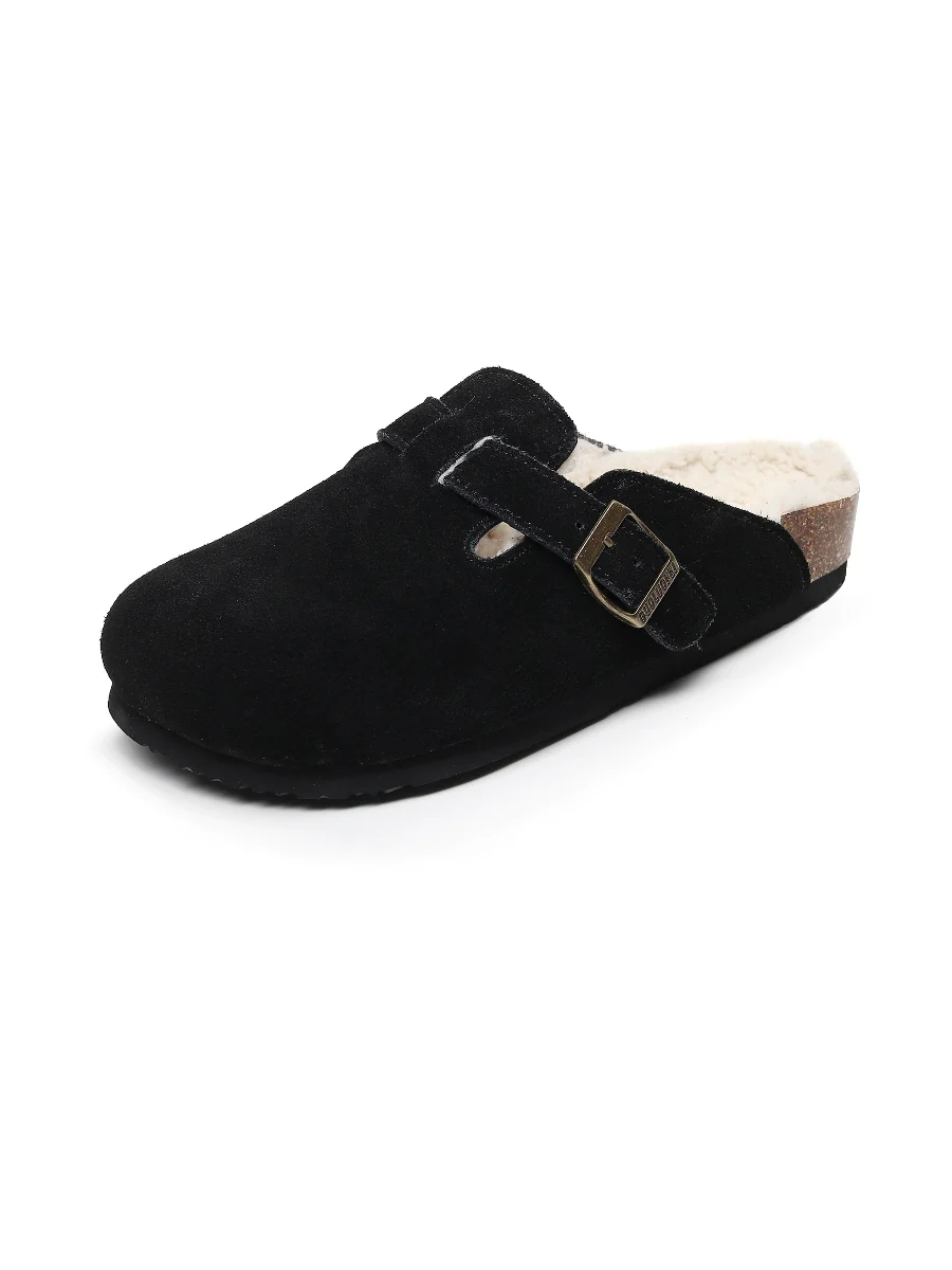 Maibulun | Buckle Suede Fleece Insole Clogs - Image 10