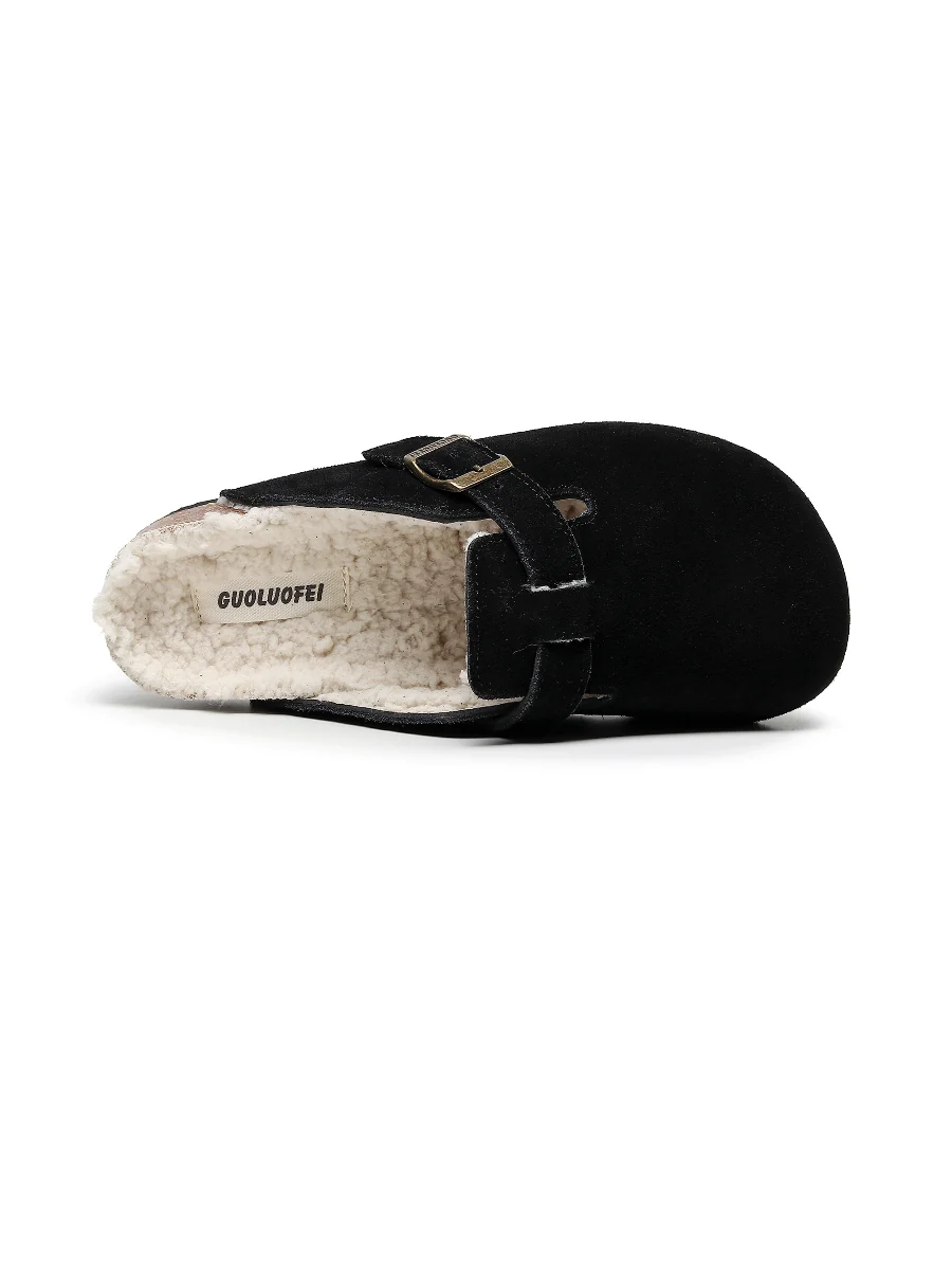 Maibulun | Buckle Suede Fleece Insole Clogs - Image 12