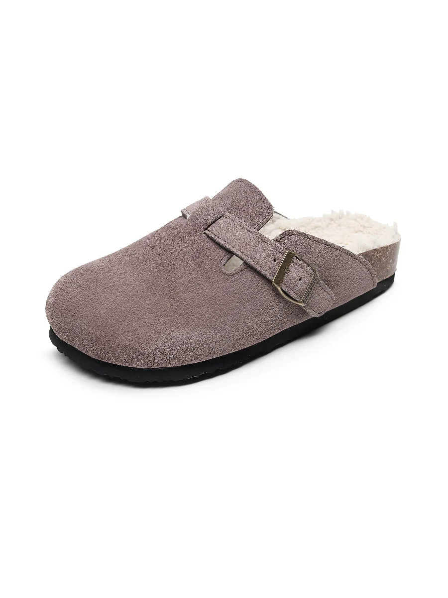 Maibulun | Buckle Suede Fleece Insole Clogs - Image 16