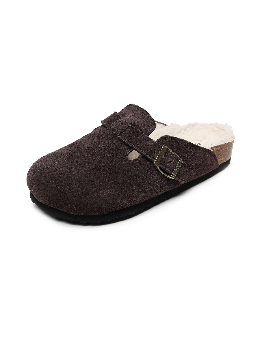 Maibulun | Buckle Suede Fleece Insole Clogs - Image 3