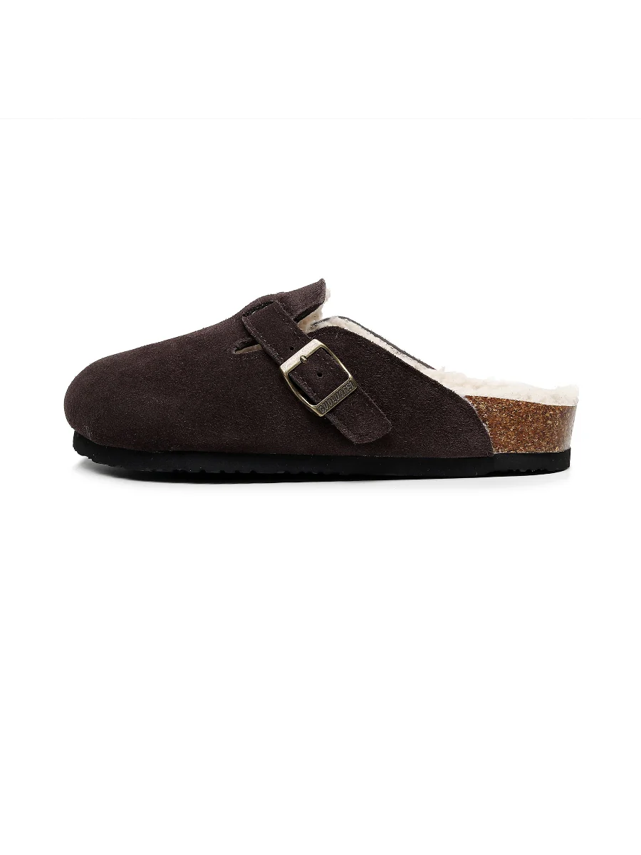 Maibulun | Buckle Suede Fleece Insole Clogs - Image 6