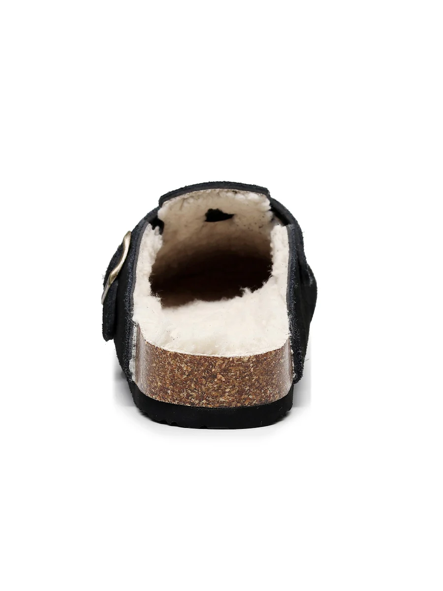 Maibulun | Buckle Suede Fleece Insole Clogs - Image 7