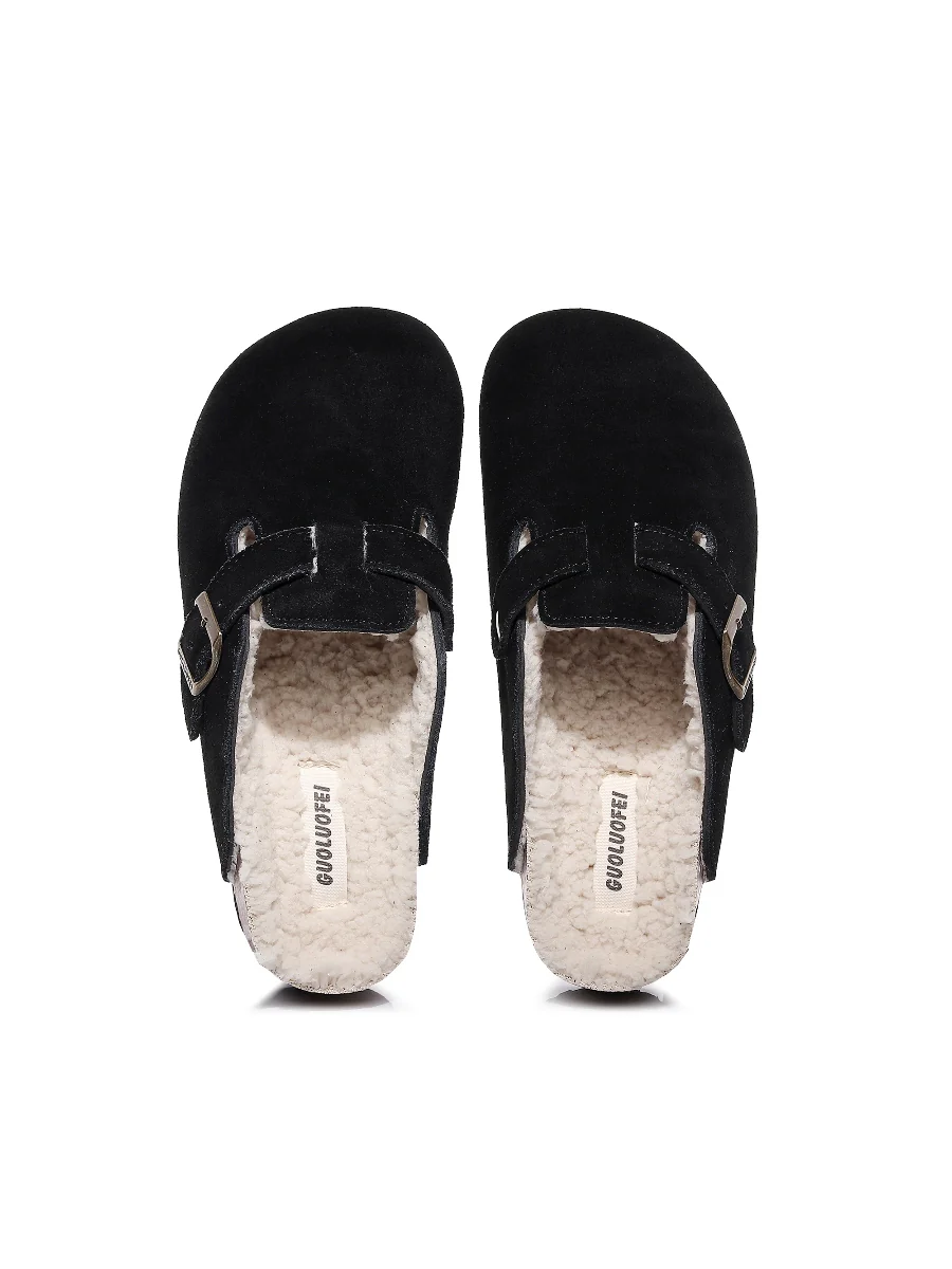 Maibulun | Buckle Suede Fleece Insole Clogs - Image 9