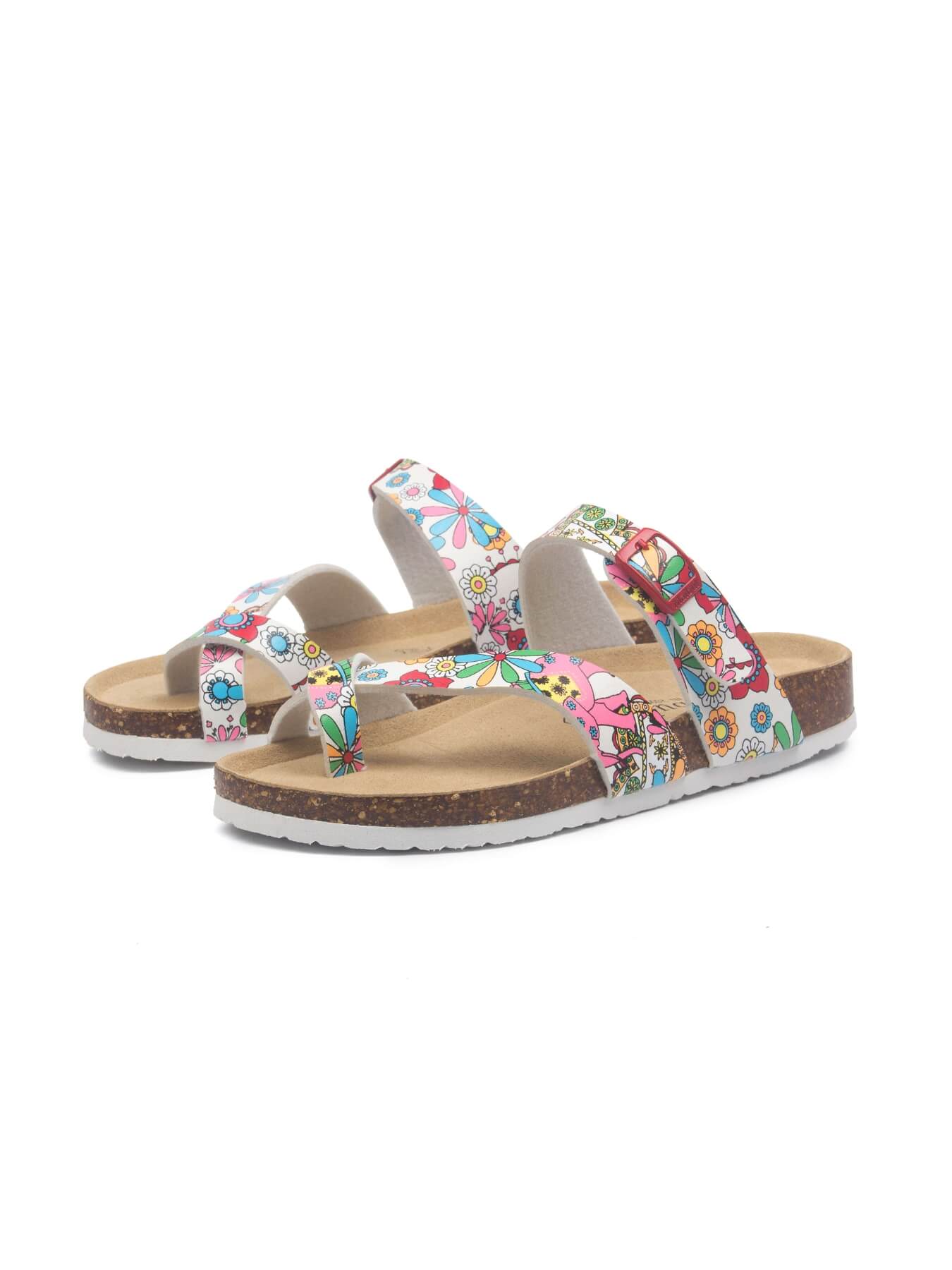 Maibulun | Criss Cross Thong Toe Footbed Sandal - floral - Image 3