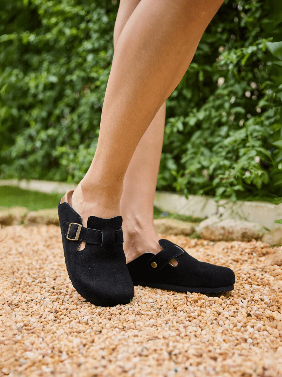 MAIBULUN | Cruise Anywhere Suede Clog - Black - Image 2