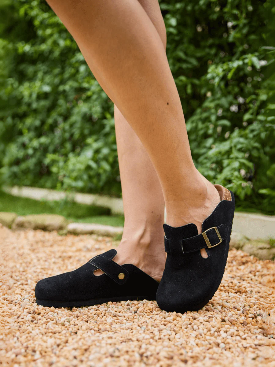 MAIBULUN | Cruise Anywhere Suede Clog - Black - Image 4