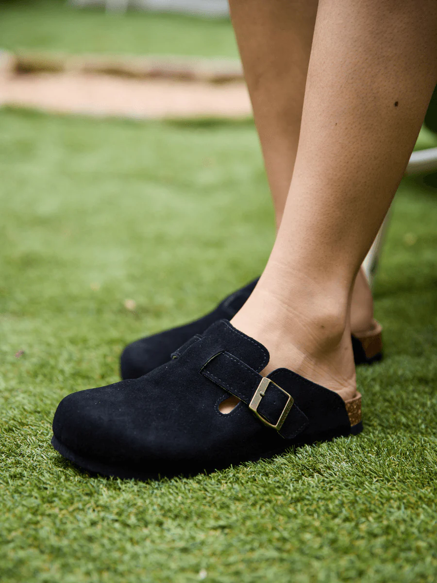 MAIBULUN | Cruise Anywhere Suede Clog - Black - Image 8