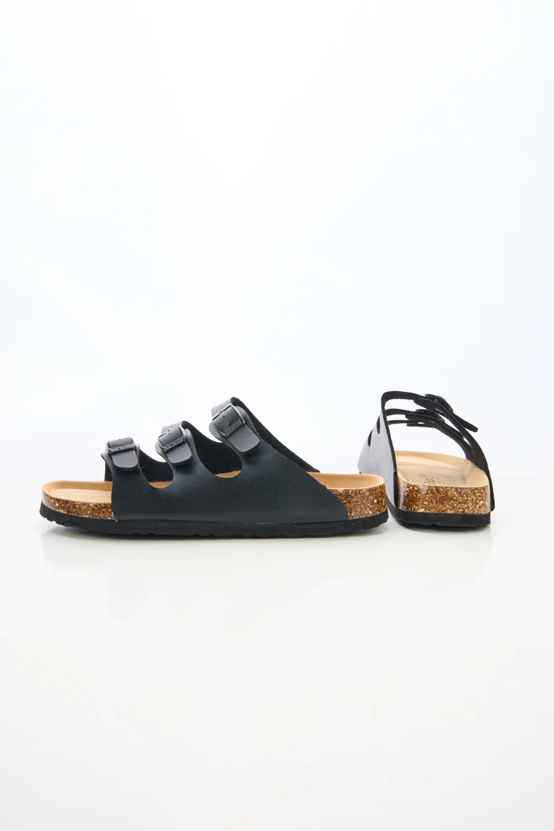 Maibulun | Deidra Tri-Strap Footbed Sandal - Black - Image 10