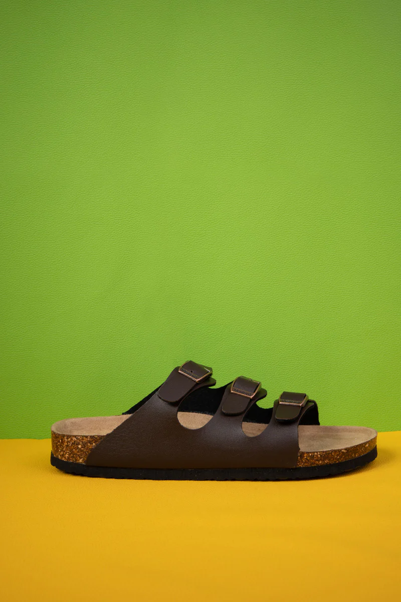 Maibulun | Deidra Tri-Strap Footbed Sandal - Brown - Image 7