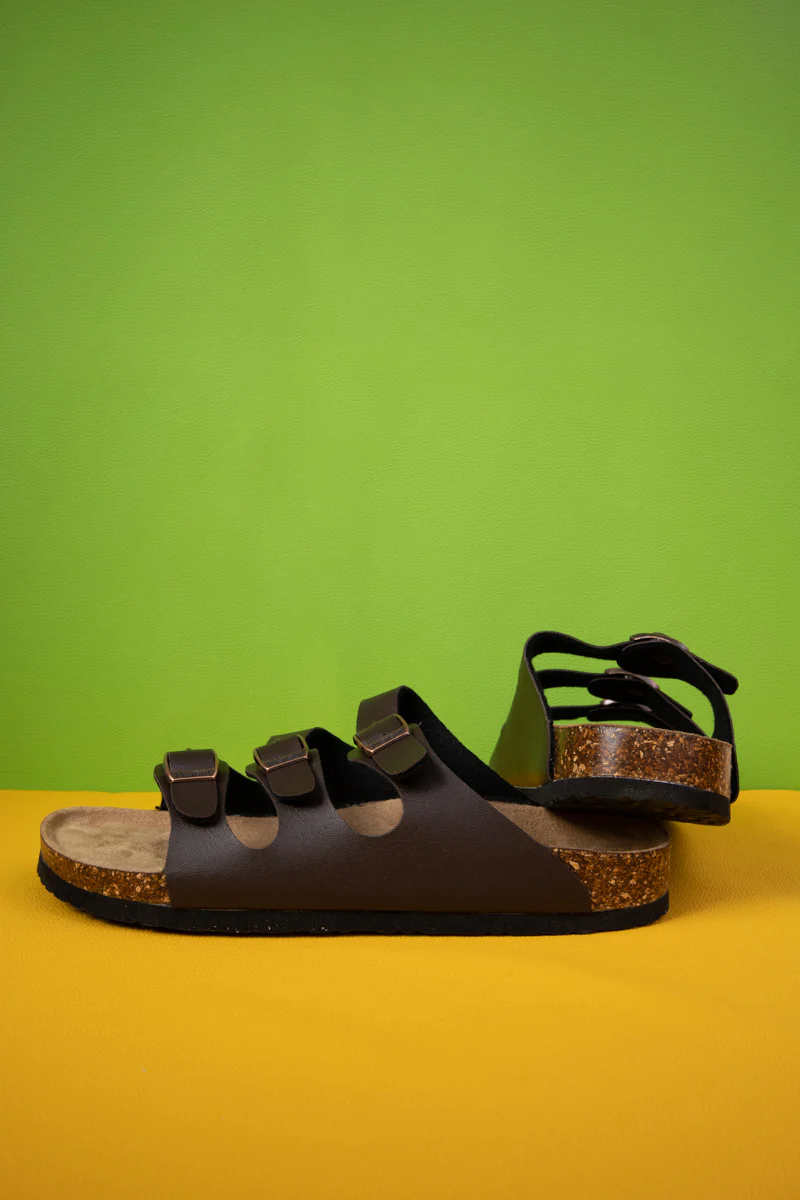 Maibulun | Deidra Tri-Strap Footbed Sandal - Brown - Image 8