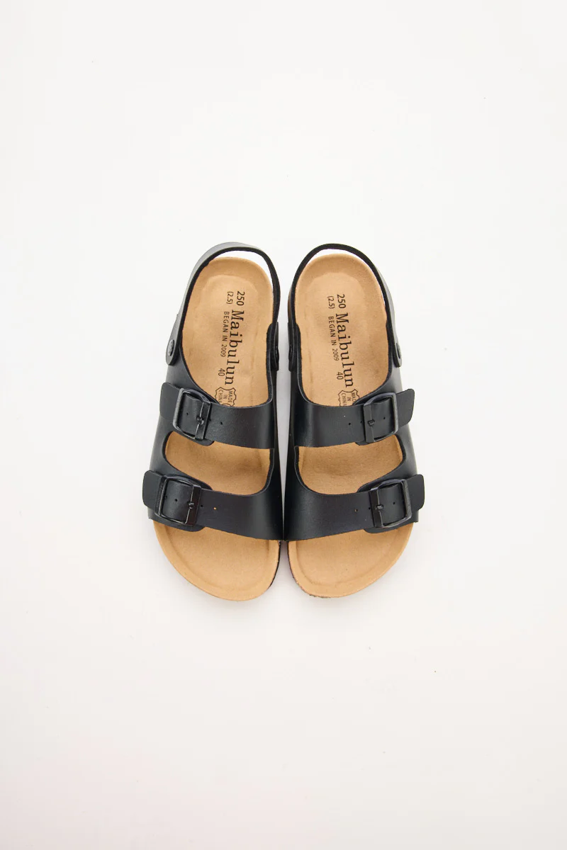 Maibulun | Double Strap Slingback Footbed Sandal - Black - Image 10