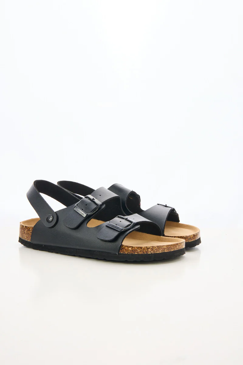 Maibulun | Double Strap Slingback Footbed Sandal - Black - Image 6