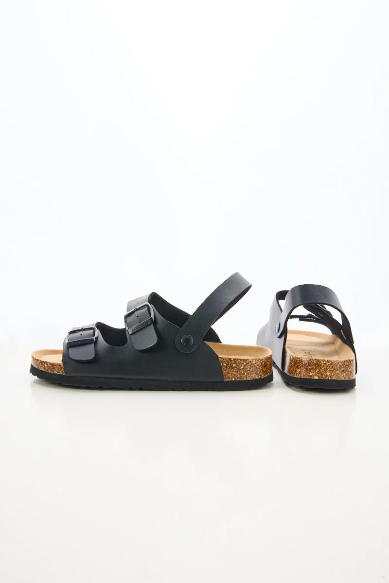Maibulun | Double Strap Slingback Footbed Sandal - Black - Image 9