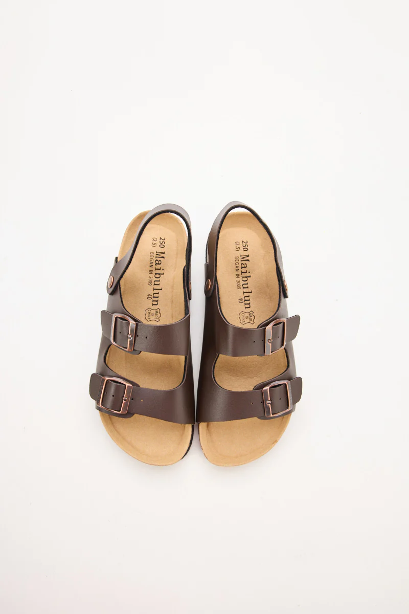 Maibulun | Double Strap Slingback Footbed Sandal - Brown - Image 10