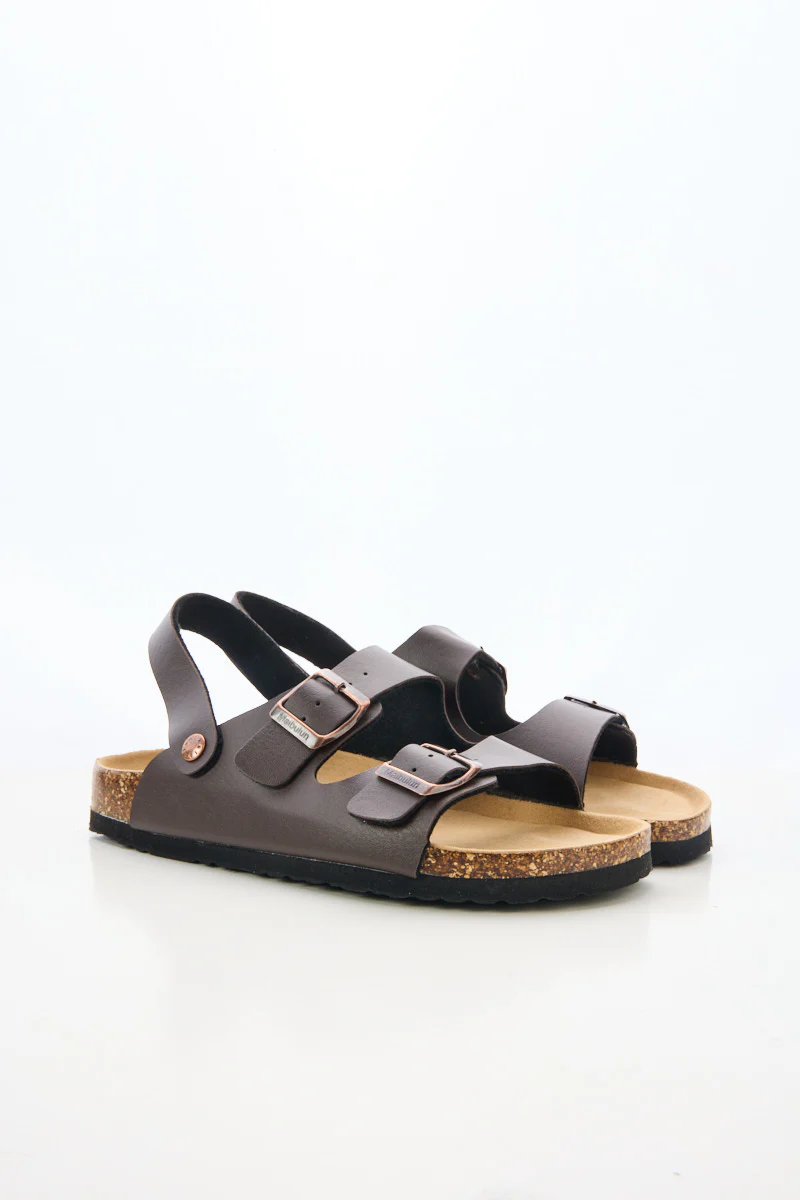Maibulun | Double Strap Slingback Footbed Sandal - Brown - Image 7