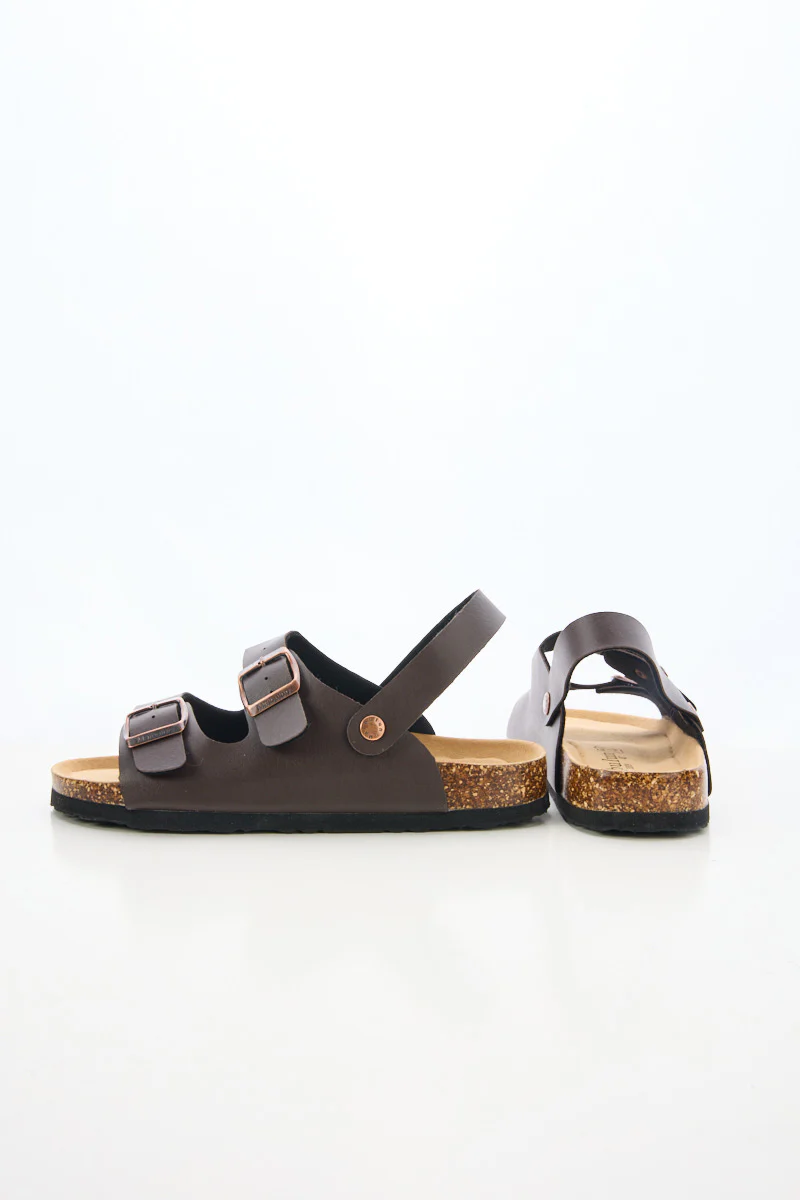 Maibulun | Double Strap Slingback Footbed Sandal - Brown - Image 9