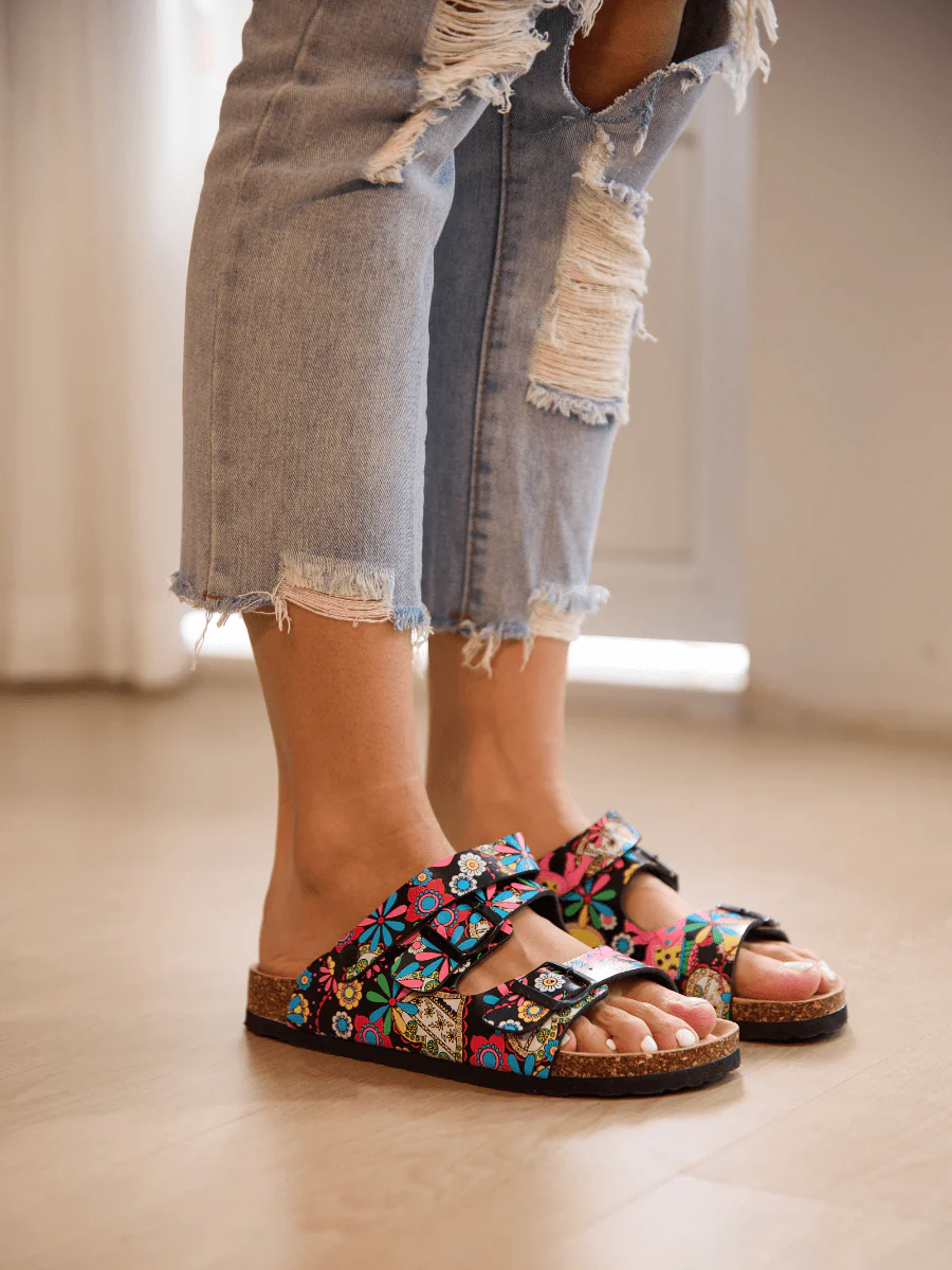 Maibulun | Double Strap Slingback Footbed Sandal - Multi - Image 2