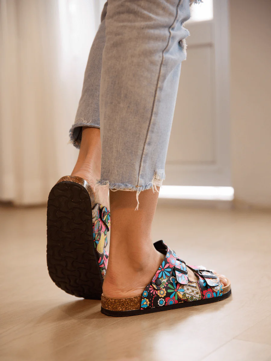 Maibulun | Double Strap Slingback Footbed Sandal - Multi - Image 3