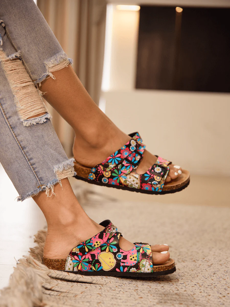 Maibulun | Double Strap Slingback Footbed Sandal - Multi - Image 4