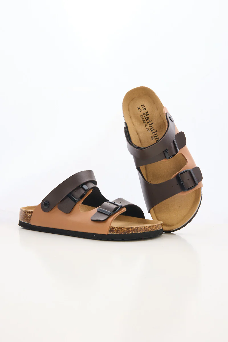 Maibulun | Double Strap Slingback Footbed Sandal - Tan - Image 7