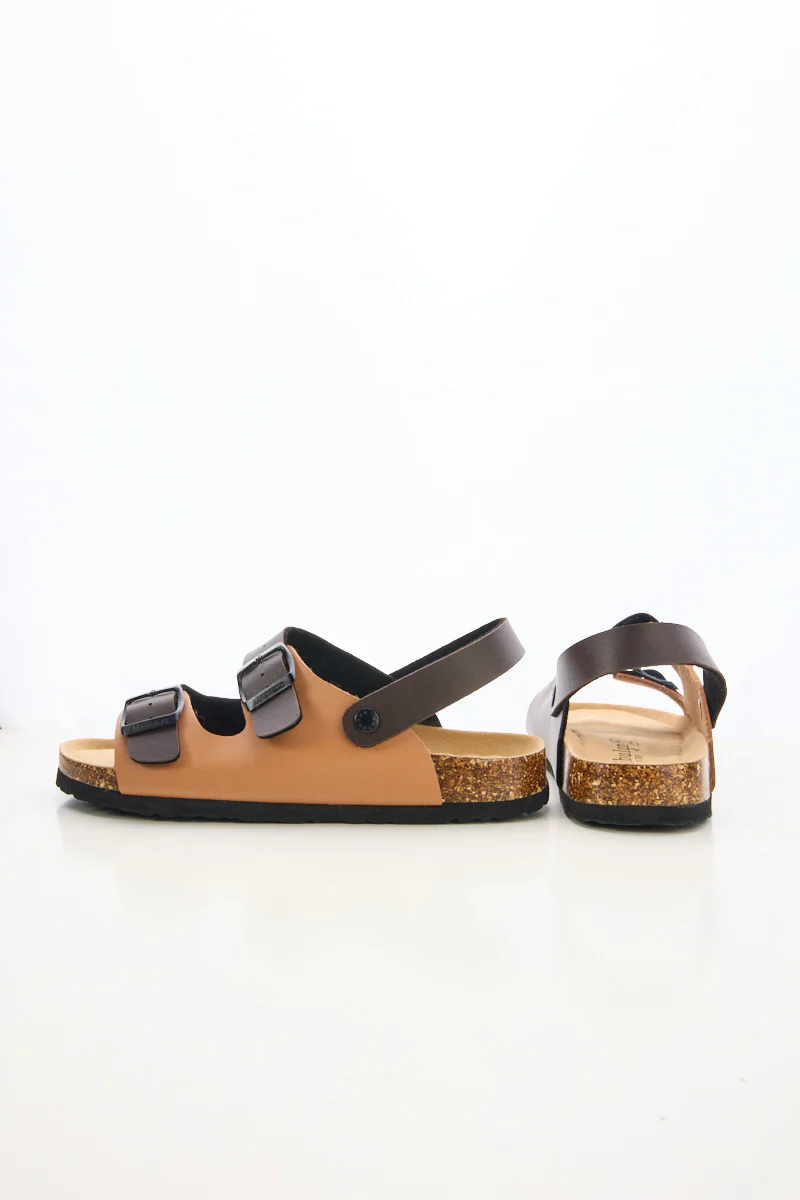 Maibulun | Double Strap Slingback Footbed Sandal - Tan - Image 9