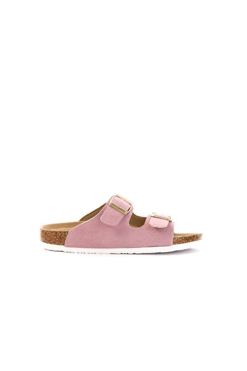 Maibulun | Double Strap Suede Footbed Sandal - Pink - Image 9